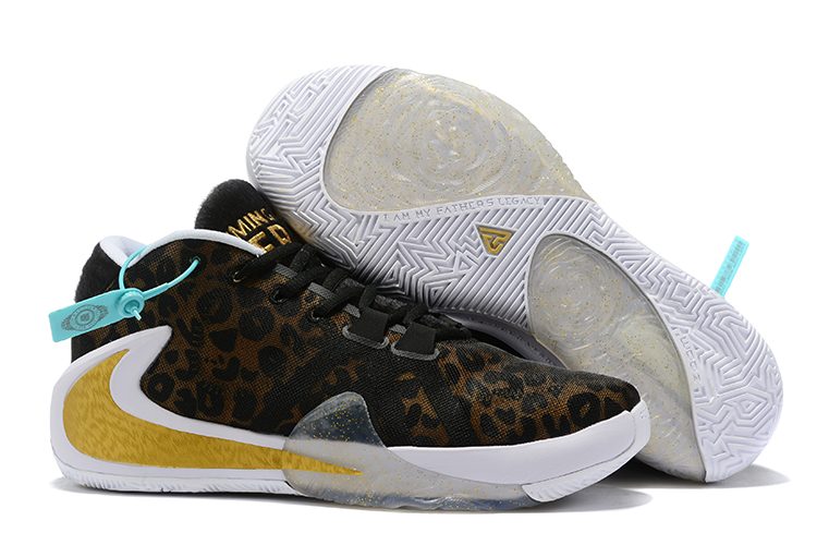 Women Nike Freak 1 Black Gold White Shoes
